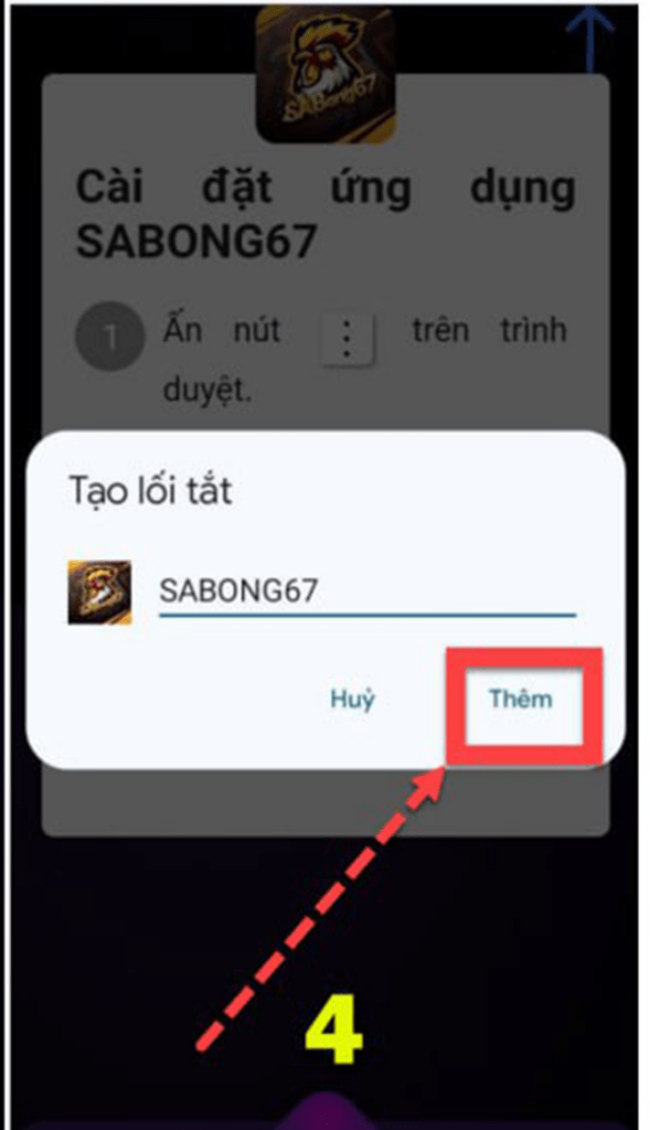 Bấm vào Thêm để hoàn tất tải APP SV388 cho Android