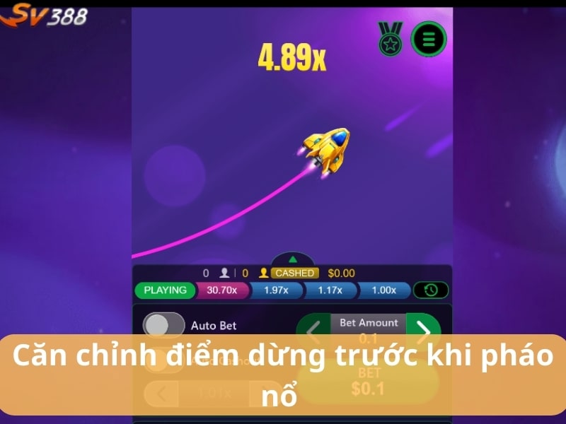 Chọn "BET" để đặt cược